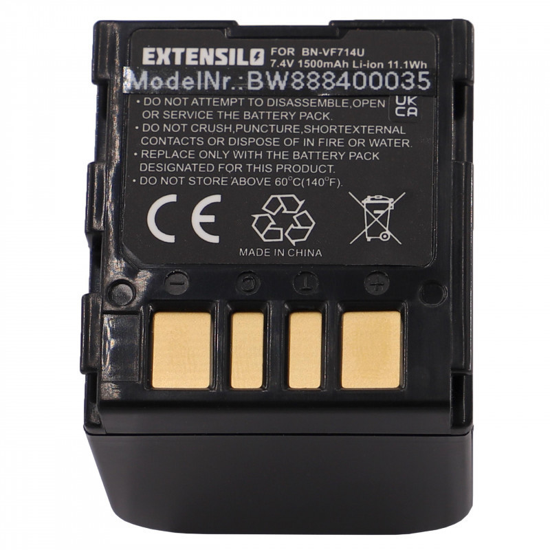 Utángyártott JVC BN-VF707 BN-VF707U BN-VF714 BN-VF714U 1500mAh 7.4V Li-ion kamera akkumulátor