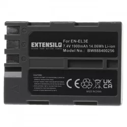   Utángyártott Nikon EN-EL3e 1900mAh 7.4V Li-ion kamera akkumulátor