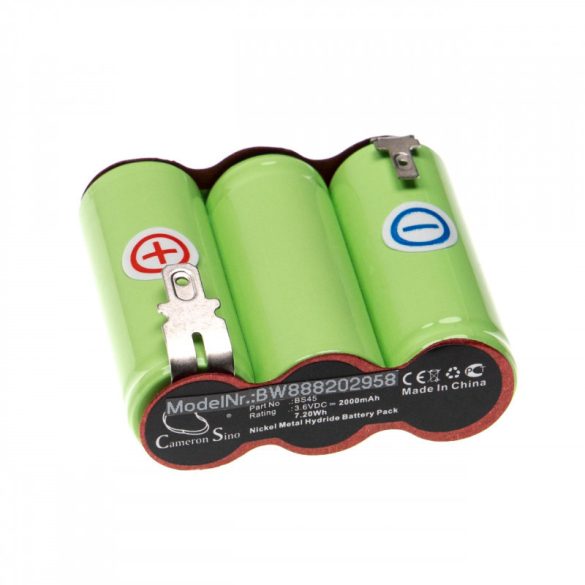 Szerszámgép utángyártott akkumulátor Wolf Garten 70845 055 2000 mAh 3.6 V NiMH