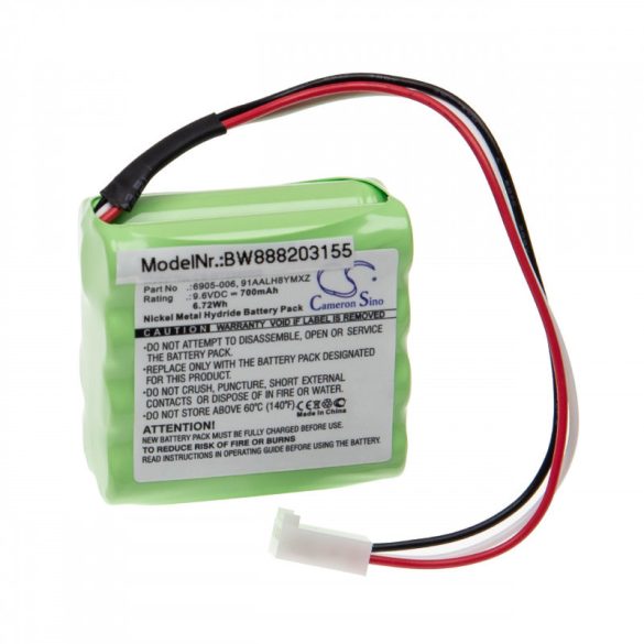 Utángyártott Morita 6905-006 91AALH8YMXZ 700mAh 9.6V NiMH orvosi eszköz akkumulátor