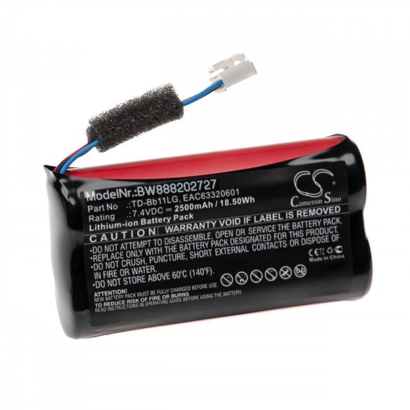 Utángyártott LG EAC63320601 TD-Bb11 2500mAh 7.4V Li-ion hordozható hangszóró akkumulátor