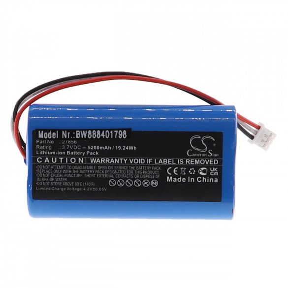 Utángyártott Albrecht 27856 5200mAh 3.7V Li-ion rádió akkumulátor