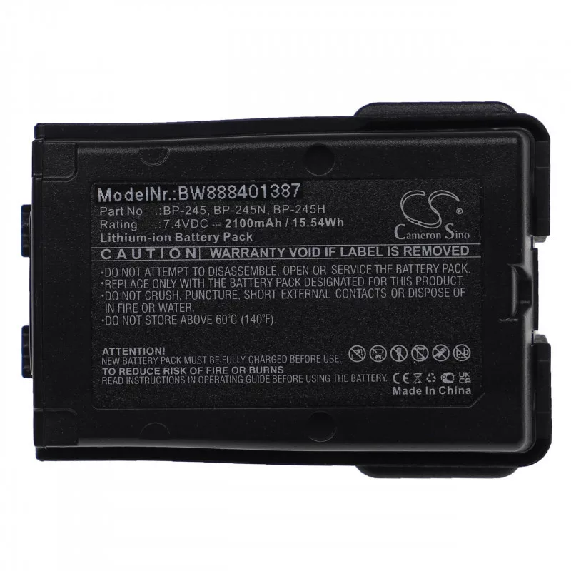 Utángyártott Icom BP-245 BP-245H BP-245N 2100mAh 7.4V Li-ion rádió akkumulátor Utángyártott Icom BP-245 BP-245H BP-245N 2100mAh 7.4V Li-ion rádió akkumulátor