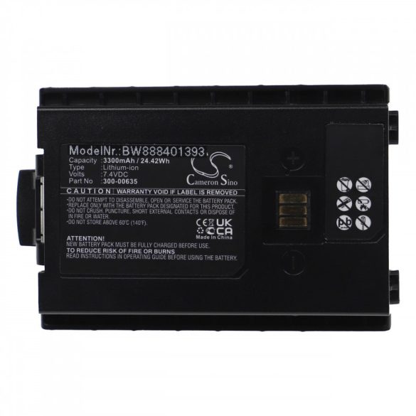 Utángyártott Sepura 300-00631 300-00634 300-00635 3300mAh 7.4V Li-ion rádió akkumulátor