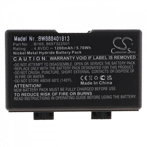 Utángyártott Bosch 8697322501 8697322504 8697322963 B165 1200mAh 4.8V NiMH rádió akkumulátor