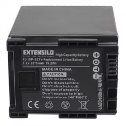   Utángyártott Canon BP-820 BP-827 2670mAh 7.2V Li-ion kamera akkumulátor - VHBW