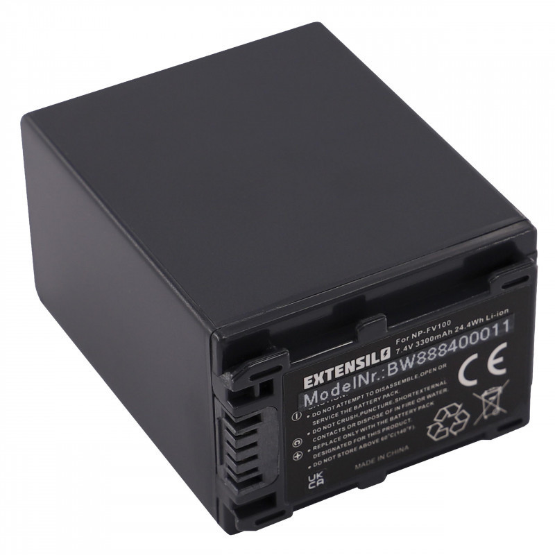   Utángyártott Sony NP-FV100 NP-FV30 NP-FV40 NP-FV50 3300mAh 7.4V Li-ion kamera akkumulátor