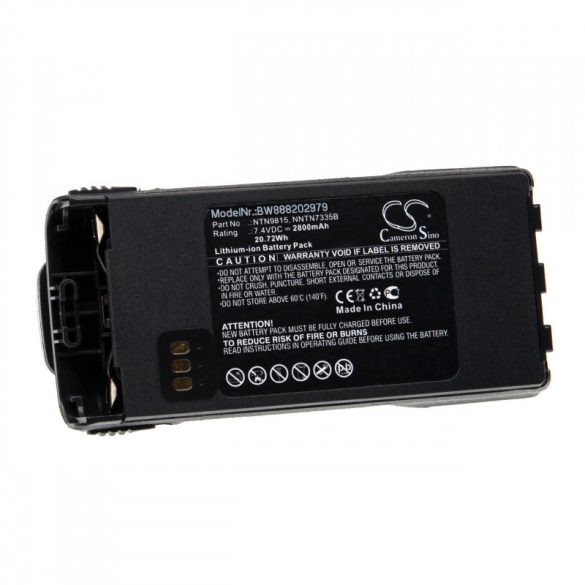 Utángyártott Motorola HNN9815 NNTN6263 NNTN7032 2800mAh 7.4V Li-ion rádió akkumulátor