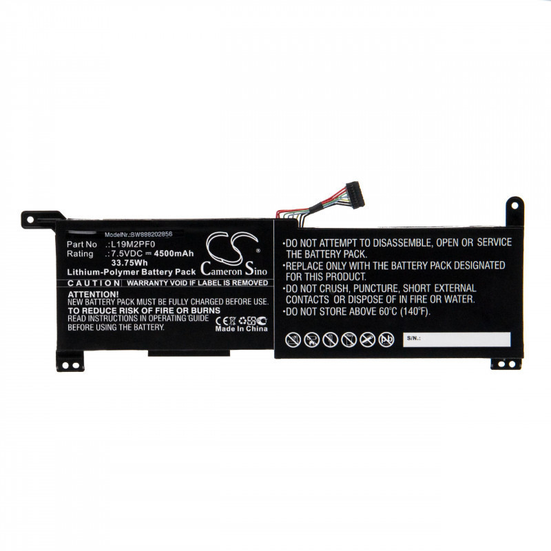 Utángyártott Lenovo 5B10W67171 L19M2PF0 4500mAh 7.5V Li-po laptop akkumulátor