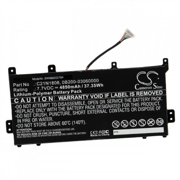 Utángyártott Asus 0B200-03060000 0B200-03130000 4850mAh 7.7V Li-po laptop akkumulátor