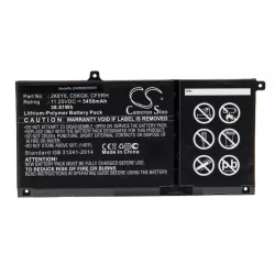   Utángyártott Dell C5KG6 CF5RH JK6Y6 3450mAh 11.25V Li-po laptop akkumulátor - VHBW
