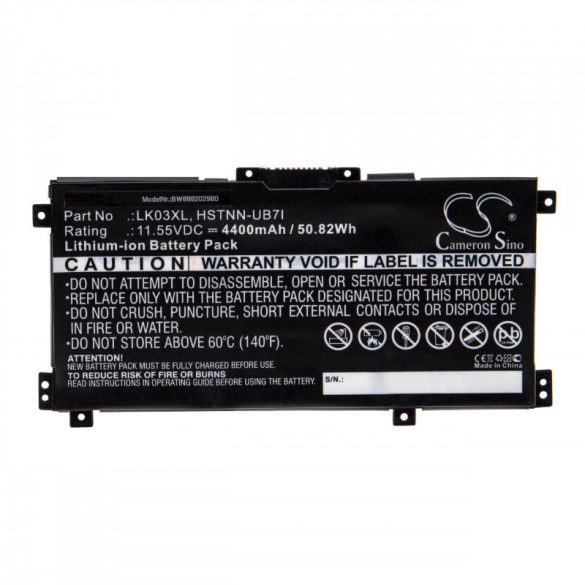 Utángyártott HP 916368-421 916368-541 916814-855 4400mAh 11.55V Li-ion laptop akkumulátor