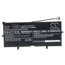   Utángyártott Asus 0B200-02280000 C21N1613 4800mAh 7.7V Li-po laptop akkumulátor - VHBW