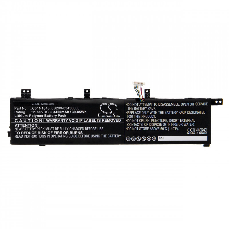Utángyártott Asus 0B200-03430000 C31N1843 3450mAh 11.55V Li-po laptop akkumulátor