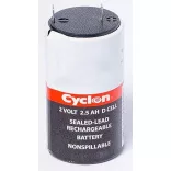 Cyclon 2V 2,5Ah (0810-0004)ólomakku D