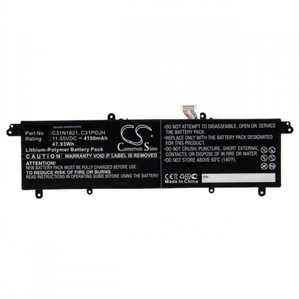 Utángyártott Asus 0B200-03210100 C31N1821 4150mAh 11.55V Li-po laptop akkumulátor