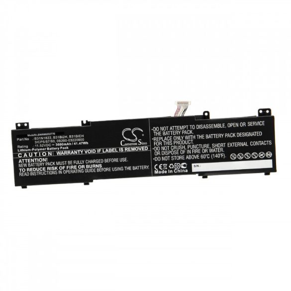 Utángyártott Asus 0B200-03220000 3ICP5/57/80 3600mAh 11.52V Li-po laptop akkumulátor