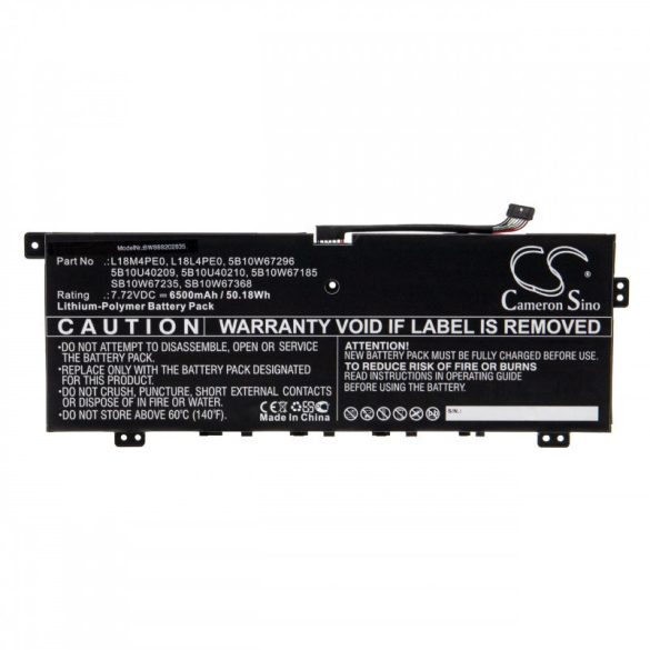 Utángyártott Lenovo 5B10U40209 5B10U40210 6500mAh 7.72V Li-po laptop akkumulátor