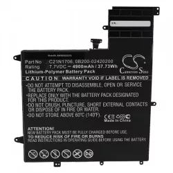   Utángyártott Asus 0B200-02420200 C21N1706 4900mAh 7.7V Li-po laptop akkumulátor - VHBW