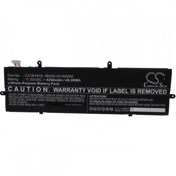 Utángyártott Asus 0B200-03160000 C31N1816 4250mAh 11.55V Li-po laptop akkumulátor