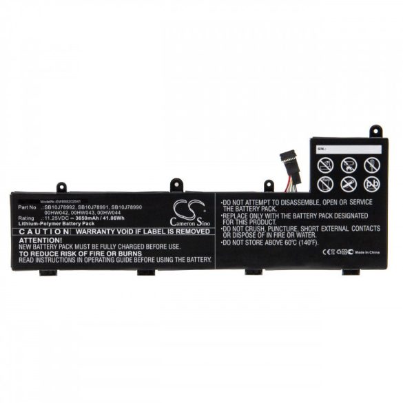 Utángyártott Lenovo 00HW042 00HW043 00HW044 3650mAh 11.25V Li-po laptop akkumulátor