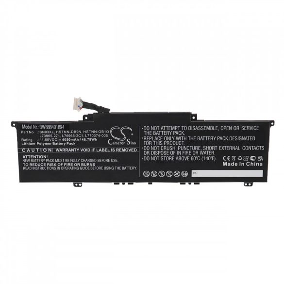 Utángyártott HP BN03XL HSTNN-DB9N HSTNN-OB1O 4050mAh 11.55V Li-po laptop akkumulátor