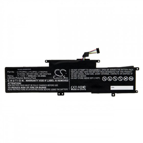 Utángyártott Lenovo 01AV481 01AV482 01AV483 3950mAh 11.1V Li-po laptop akkumulátor