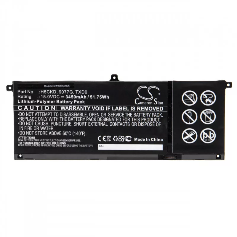 Utángyártott Dell 9077G H5CKD TXD0 3450mAh 15V Li-po laptop akkumulátor