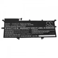   Utángyártott Asus 0B200-02750000 C31N1714 4850mAh 11.52V Li-po laptop akkumulátor - VHBW