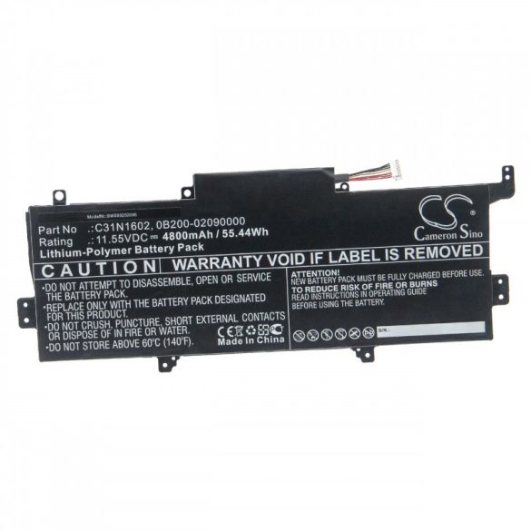 Utángyártott Asus 0B200-02090000 C31N1602 4800mAh 11.55V Li-po laptop akkumulátor