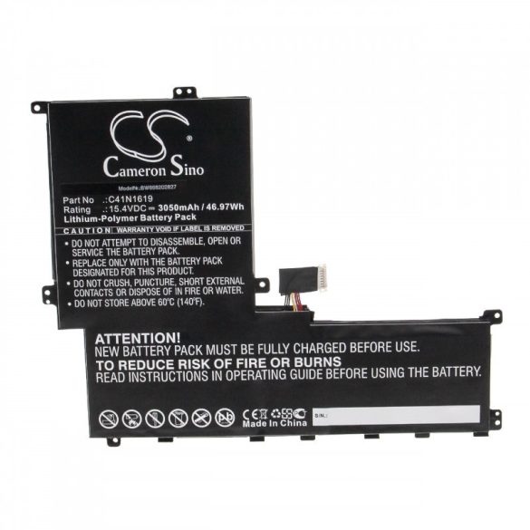 Utángyártott Asus 0B200-02350100 C41N1619 3050mAh 15.4V Li-po laptop akkumulátor