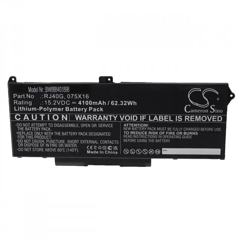   Utángyártott Dell 075X16 RJ40G 4100mAh 15.2V Li-po laptop akkumulátor