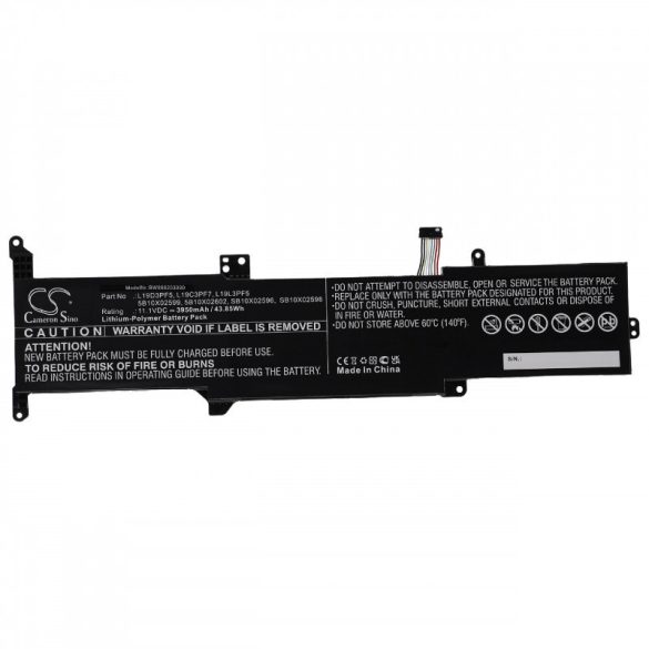 Utángyártott Lenovo 5B10X02599 5B10X02602 3950mAh 11.1V Li-po laptop akkumulátor