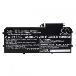   Utángyártott Asus 0B200-00730200 C31N1528 4550mAh 11.55V Li-po laptop akkumulátor - VHBW
