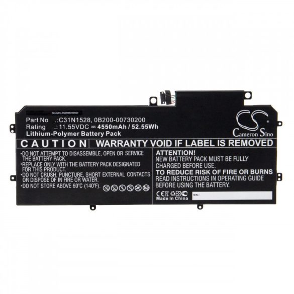 Utángyártott Asus 0B200-00730200 C31N1528 4550mAh 11.55V Li-po laptop akkumulátor