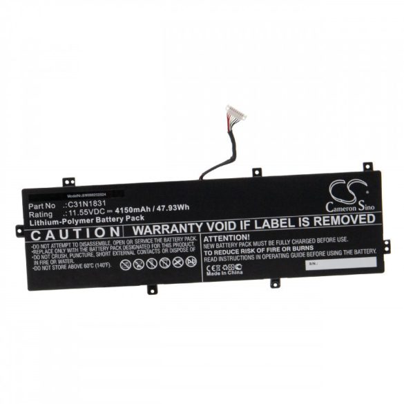 Utángyártott Asus 0B200-03330200 0B200-03630000 4150mAh 11.55V Li-po laptop akkumulátor