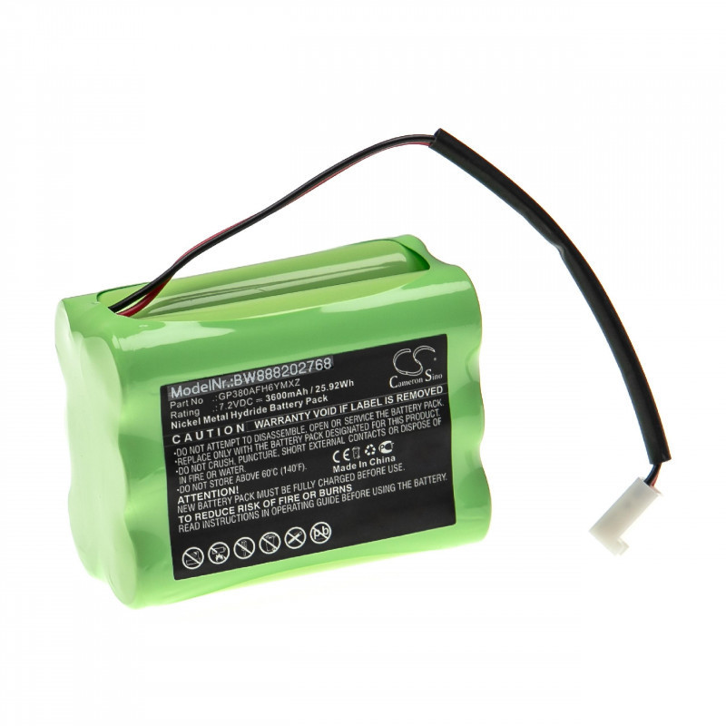 Utángyártott Megalite / Mettler / Transpal GP380AFH6YMXZ 3600mAh 7.2V NiMH mérőeszköz akkumulátor
