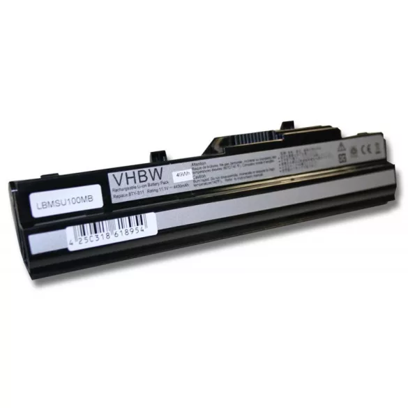 Utángyártott Medion BTY-S11 BTY-S12 BTY-S13 4400mAh 11.1V Li-ion laptop akkumulátor - VHBW