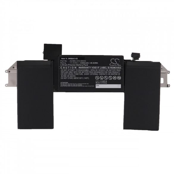 Utángyártott Apple 616-00535 A2389 4300mAh 11.4V Li-po laptop akkumulátor