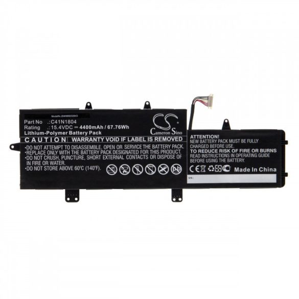 Utángyártott Asus 0B200-02980100 C41N1804 4400mAh 15.4V Li-po laptop akkumulátor