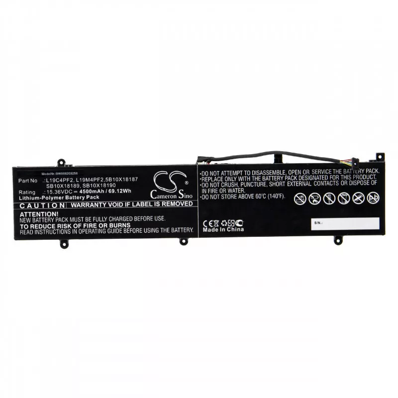 Utángyártott Lenovo 5B10X18187 L19C4PF2 4500mAh 15.36V Li-po laptop akkumulátor Utángyártott Lenovo 5B10X18187 L19C4PF2 4500mAh 15.36V Li-po laptop akkumulátor