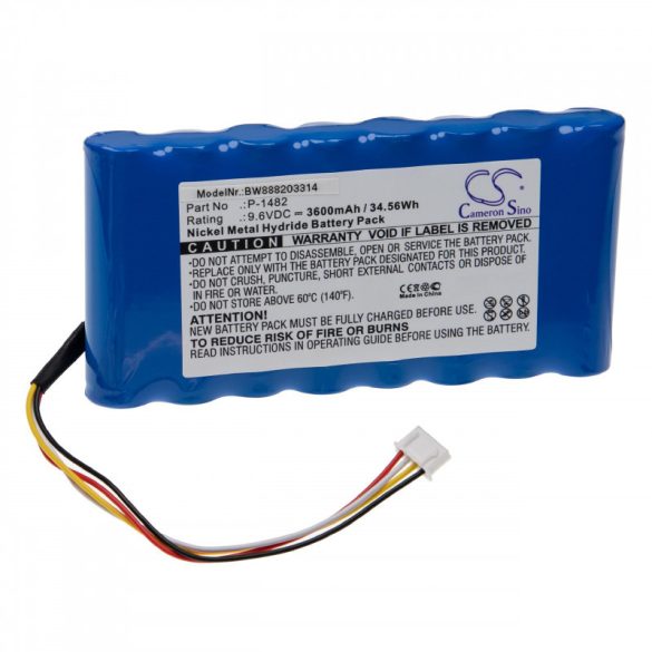 Utángyártott Megger P-1482 3600mAh 9.6V NiMH mérőeszköz akkumulátor