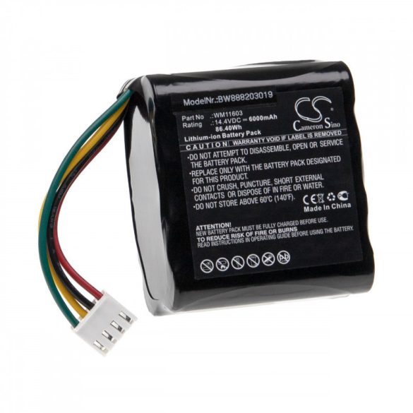 Utángyártott Weinmann 110746-O WM11603 6000mAh 14.4V Li-ion orvosi eszköz akkumulátor