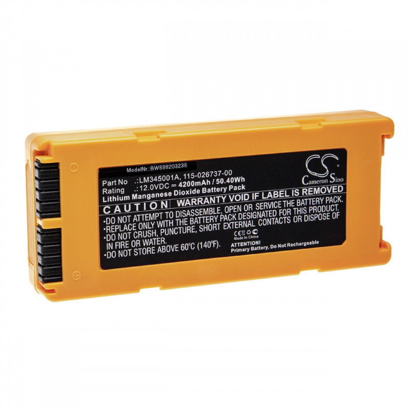 Utángyártott Mindray 022-000124-00 4200mAh 12V Li-MnO2 orvosi eszköz akkumulátor