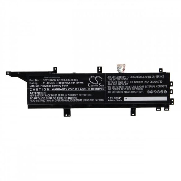 Utángyártott Asus 0B200-03460100 C32N1838 8000mAh 11.48V Li-po laptop akkumulátor