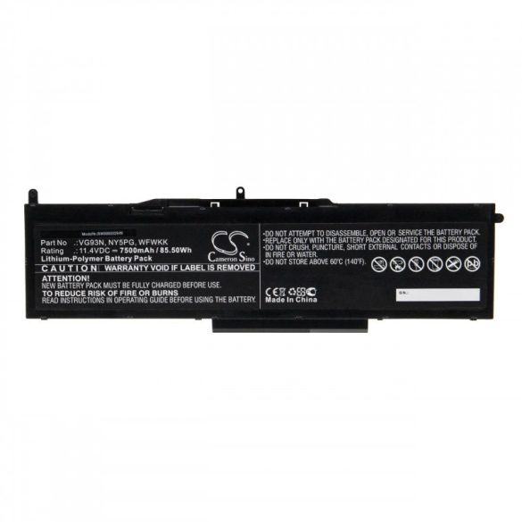 Utángyártott Dell NY5PG VG93N WFWKK 7500mAh 11.4V Li-po laptop akkumulátor