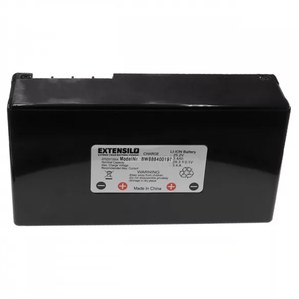 Utángyártott Wiper Joy wie Stiga 1126-1032-01 3400mAh robotfűnyíró akkumulátor - VHBW