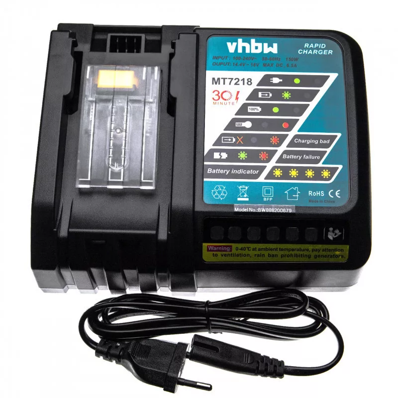 Utángyártott gyorstöltő Makita 14.4-18V Li-ion akkukhoz 150W