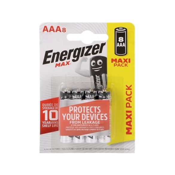 Energizer MAX LR03 AAA elem alkáli 8db (ár/bl)