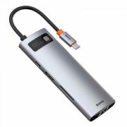   Baseus 8in1 USB-C adapter 3xUSB 3.0 / HDMI / USB-C PD / RJ45 + microSD/SD olvasó